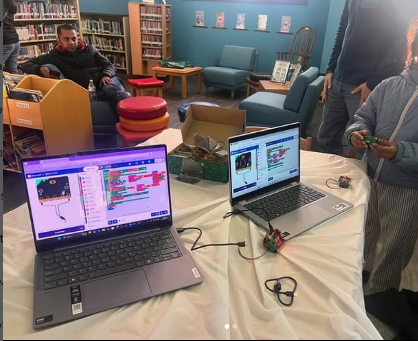Students coding